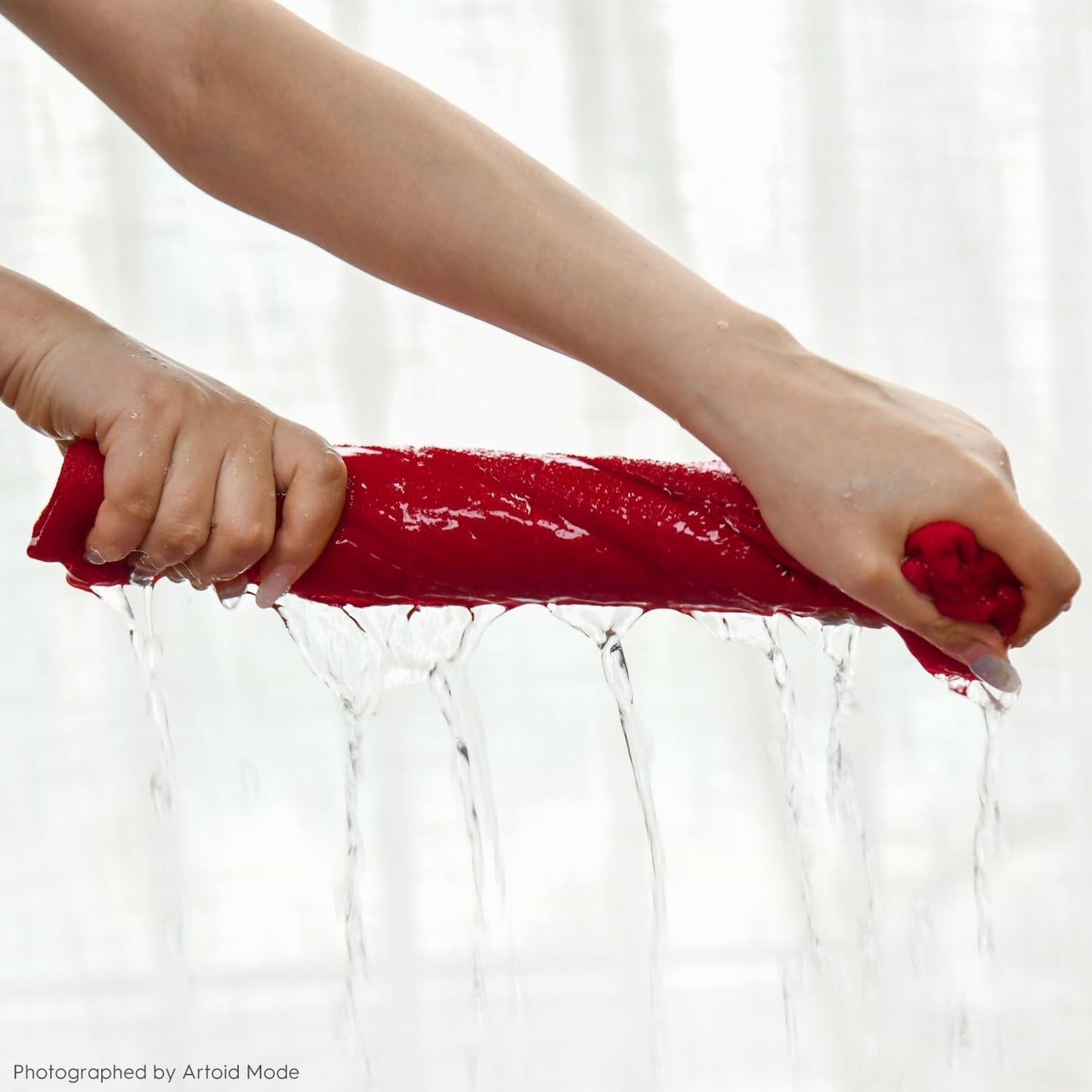 Artoid Mode Checkered Designed Cotton Red Green Terry Kitchen Dish Towels, 15x25 Inch Soft Absorbent Quick Drying Cleaning Tea Towels Set of 4