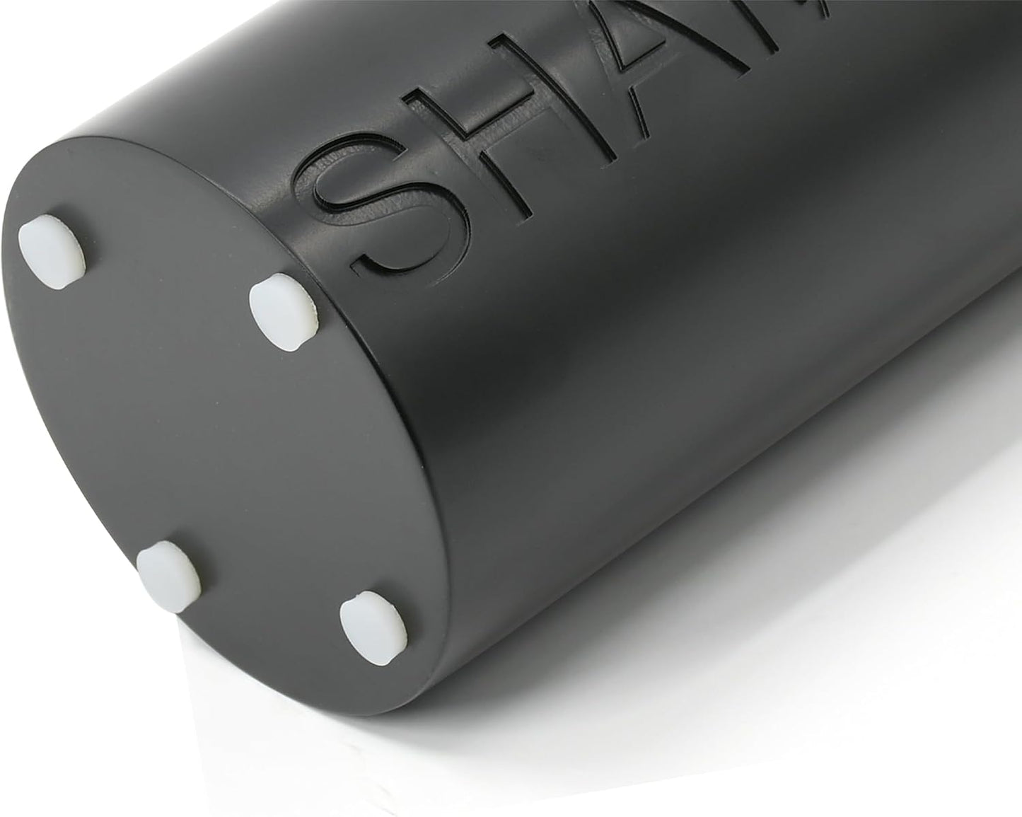 Matte Black Shampoo Dispenser Modern Refillable Pump Bottle with Embossed Text, Durable Resin Construction for Bathroom and Kitchen