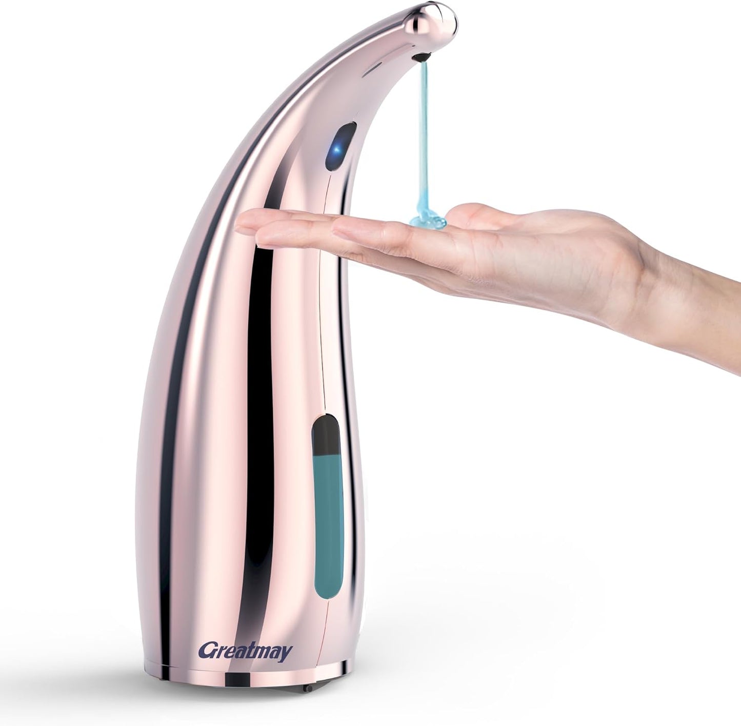 Adjustable Automatic Soap Dispenser Touchless, 4 Adjustable Levels Touchless Sensor Liquid Soap Pump Dispenser，300ml Rechargeable Magnetic Charging Hand Soap Dispenser for Kitchen，Bathroom