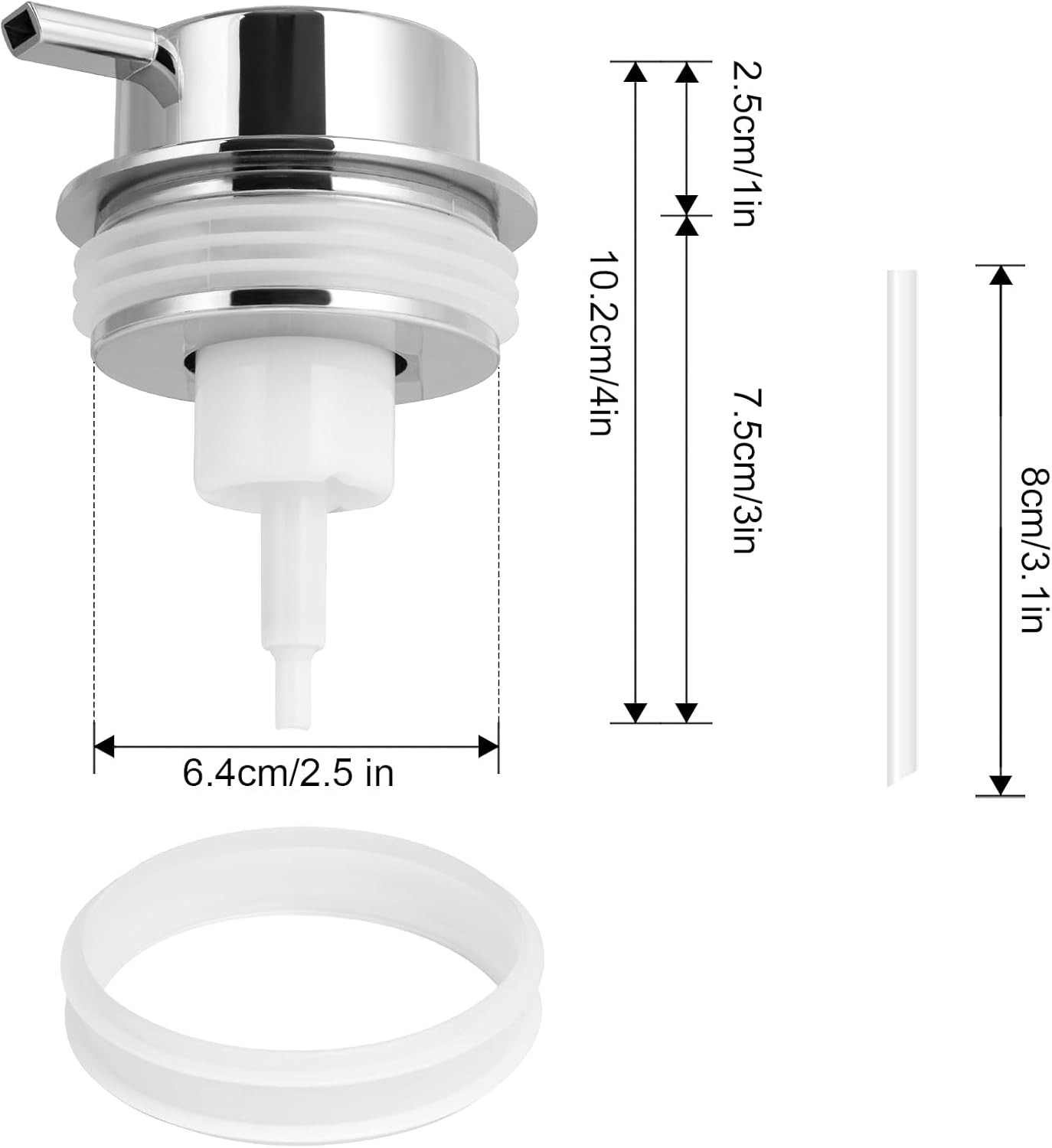 Foam Soap Dispenser Pump 2pcsHead Replacement Spare Plastic Pump Bathroom Countertop