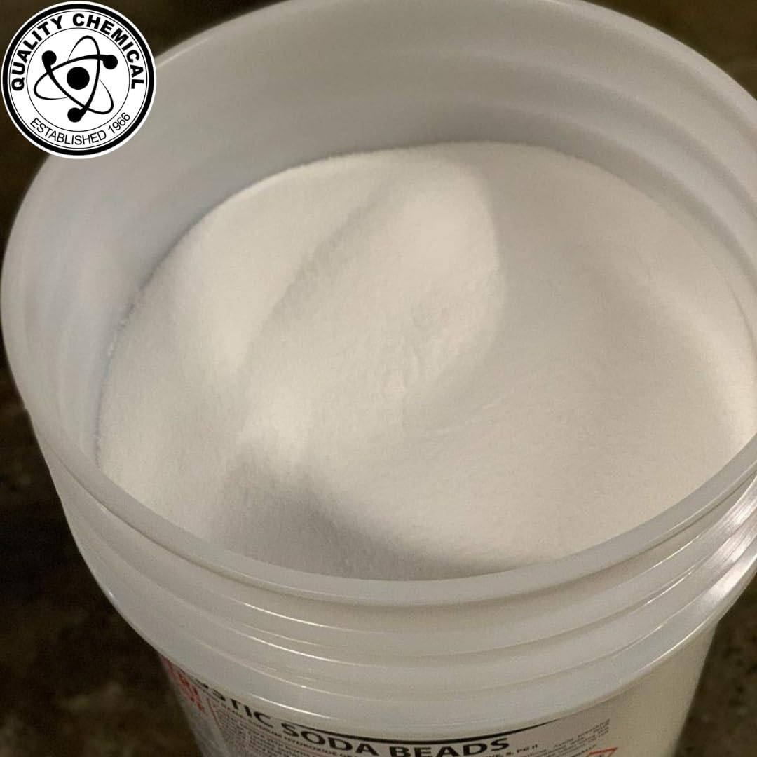 Quality Chemical Sodium Hydroxide (Caustic Soda Beads) - 40 lb Pail (Pack of 1)