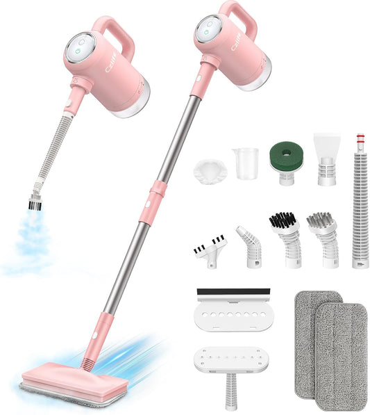 13-in-1 Steam Mop, Handheld Steam Cleaner for Home and Floor Cleaning, Floor Steamers for Hardwood and Tile with Attachments, Electric Mop for Grout Laminate Couch Clothes Carpet, Corded